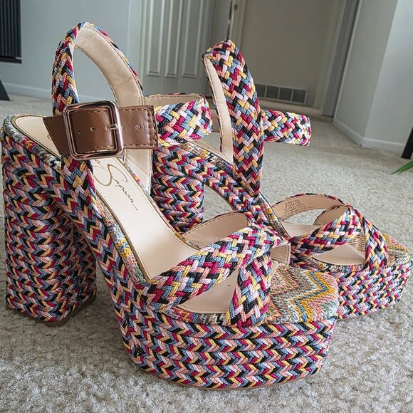 Jessica Simpson Colorful Platform Sandal - Picture 1 of 3